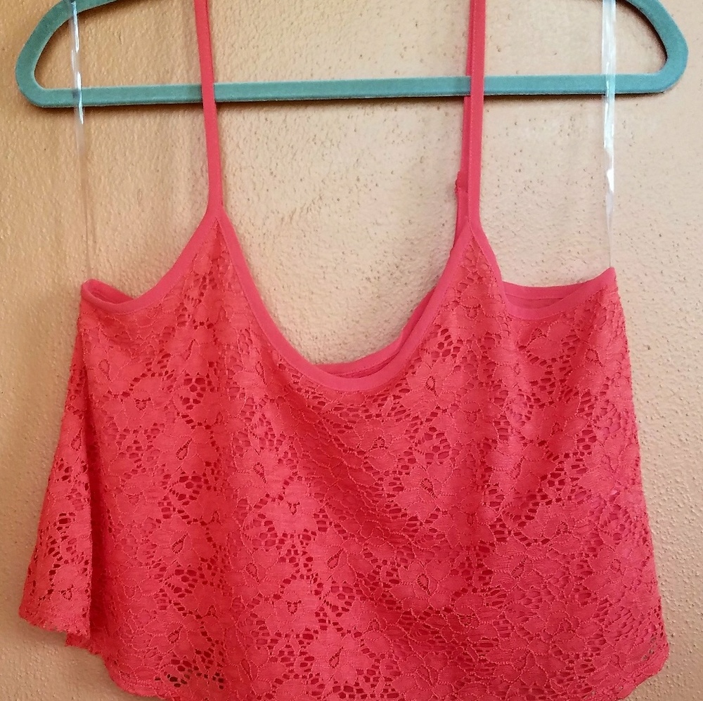 New w Tags!!! Cocheted Crop Tank